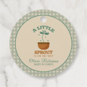 Little Sprouts Garden Party Babydusche Geschenkanhänger (Rückseite)