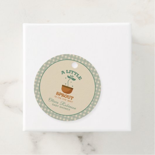 Little Sprouts Garden Party Babydusche Geschenkanhänger (Beispiel)