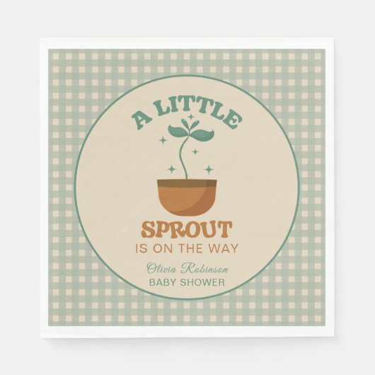 Little Sprouts Garden Party Babydusche Serviette (Vorderseite)