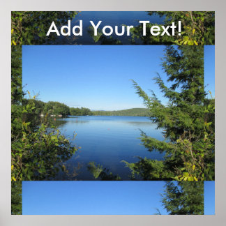 Little Squam Lake Blue Poster