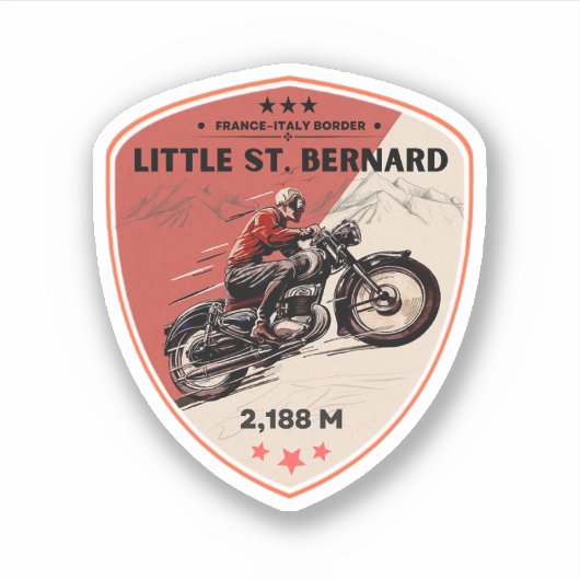 Little St Bernard Pass Französisch italy Alpenmoti Aufkleber (Vorderseite)