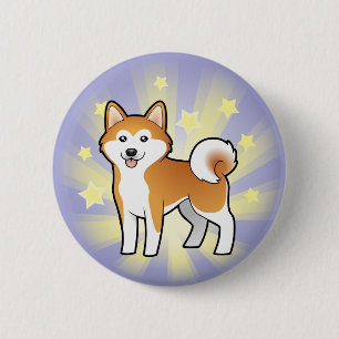 Little Star Akita Inu / Shiba Inu Button