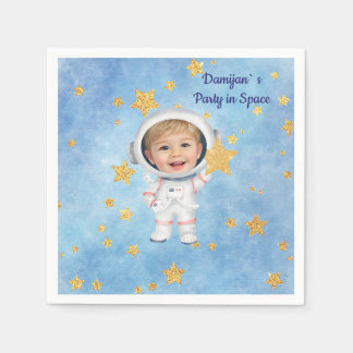 Little Star Astronaut Party Napkin Serviette