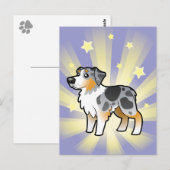 Little Star Australian Shepherd Postkarte (Vorne/Hinten)