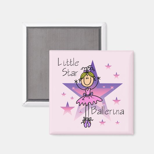 Little Star Ballerina - Blond Hair Magnet (Vorderseite/Rückseite)