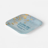 Little Star Blue Babydusche Papierplatte Pappteller (Gewinkelt)