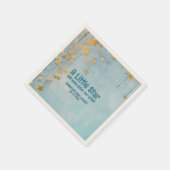 Little Star Blue Babydusche Serviette (Ecke)