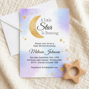 Little Star Brewing Celestial Baby Shower Einladung
