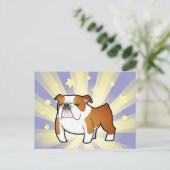 Little Star Bulldog Postkarte (Stehend Vorderseite)