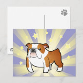 Little Star Bulldog Postkarte (Vorne/Hinten)
