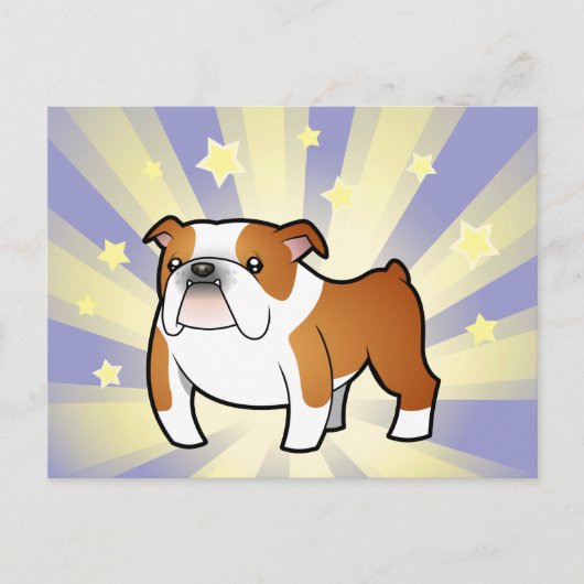Little Star Bulldog Postkarte (Vorderseite)
