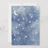 Little Star Celestial Watercolor Babydusche Einladung (Rückseite)