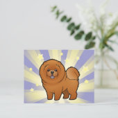 Little Star Chow Chow Postkarte (Stehend Vorderseite)