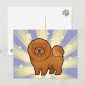 Little Star Chow Chow Postkarte (Vorne/Hinten)