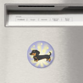 Little Star Dackel (glatter Mantel) Magnet (In Situ (Geschirrspüler))