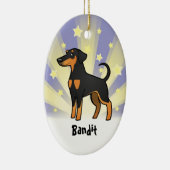 Little Star Doberman Pinscher (Diskettenohren) Keramikornament (Rechts)