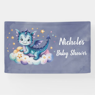 Little Star Dragon Boy Baby Dusche Banner