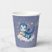 Little Star Dragon Boy Baby Dusche Pappbecher (Rückseite)