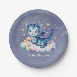 Little Star Dragon Boy Baby Dusche Pappteller