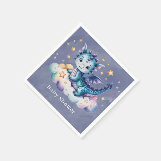 Little Star Dragon Boy Baby Dusche Serviette (Ecke)