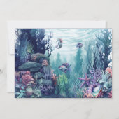 Little Star Elegance Ocean Starfish Babydusche Einladung (Rückseite)