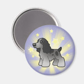 Little Star English Cocker Spanel Magnet (Vorderseite/Rückseite)