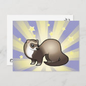 Little Star Ferret Postkarte (Vorne/Hinten)