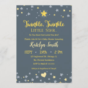 Little Star Gender Neutral Baby Shower Einladung