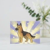 Little Star German Shepherd Postkarte (Stehend Vorderseite)