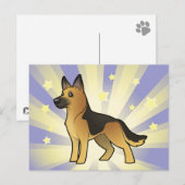 Little Star German Shepherd Postkarte (Vorne/Hinten)