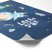 Little Star Girl Astronaut Poster (Ecke)