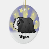 Little Star Guinea Pig (langes Haar) Keramik Ornament (Rechts)