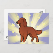 Little Star Irish / Englisch / Gordon / R&W Setter Postkarte (Vorne/Hinten)