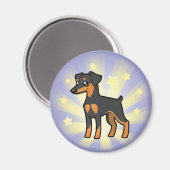 Little Star Miniature Pinscher / Manchester Terrie Magnet (Vorderseite/Rückseite)