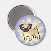 Little Star Mops Magnet (Vorderseite/Rückseite)