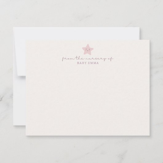 Little Star Nursery Stationery Note Card Einladung (Vorderseite)