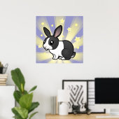 Little Star Rabbit (geschmeidiges, geschmeidiges O Poster (Heimbüro)