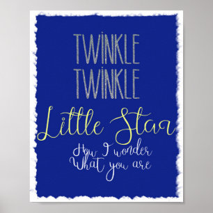 Little Star Silver und Wolken Poster