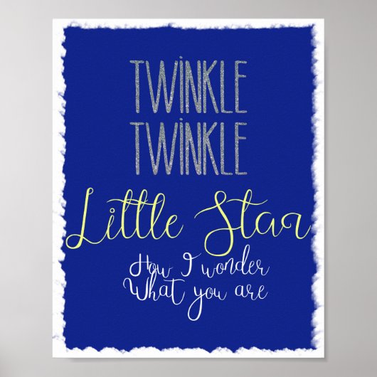 Little Star Silver und Wolken Poster (Vorne)