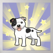 Little Star Staffordshire Bull Terrier Poster (Vorne)