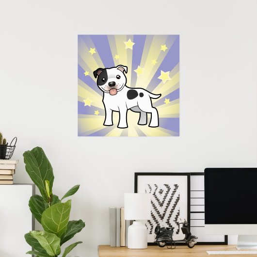 Little Star Staffordshire Bull Terrier Poster (Heimbüro)