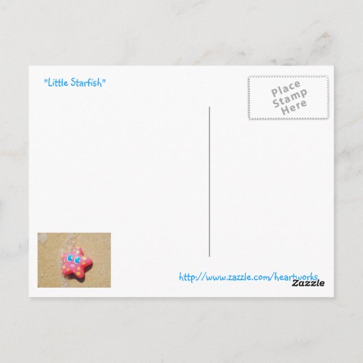 Little Starfish Postkarte (Rückseite)
