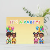 Little Stars First Birthday Bash Einladung (Stehend Vorderseite)