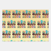 Little Stars First Birthday Bash Geschenkpapier Set (Vorderseite)