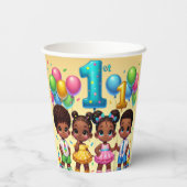 Little Stars First Birthday Bash Pappbecher (Rückseite)