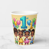 Little Stars First Birthday Bash Pappbecher (Vorderseite)
