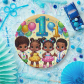 Little Stars First Birthday Bash Pappteller (Party)