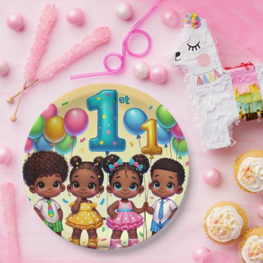 Little Stars First Birthday Bash Pappteller (Party)