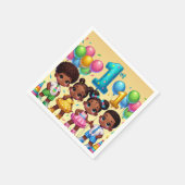 Little Stars First Birthday Bash Serviette (Ecke)