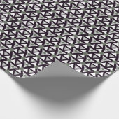 Little Stars Geometric Triangle Dark Geschenkpapier (Ecke)